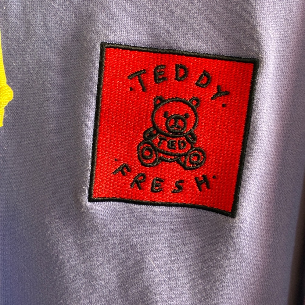 Color Block Hoodie with Patch - Picture 3 of 5